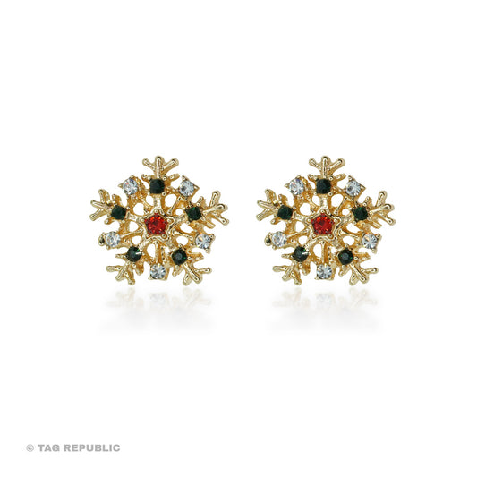 Lumihiutaleet - nappikorvakorut