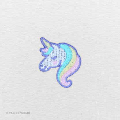 Unicorn - collegehuppari, brodeerattu merkki