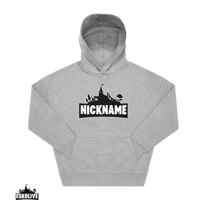 Collegehuppari omalla nimelläsi - iso painatus